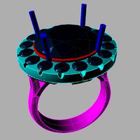 engagement ring 3D print model ANELLO PIETRA ROTONDA | 3D