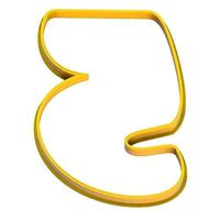 0068 Playful Number 5 cookie cutter | 3D