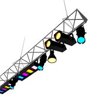 pro projectors stage light ferm truss theaters clubs scene