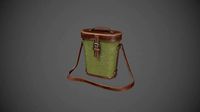 Leather and Khaki Binocular Bag