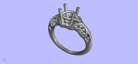 Antique Engangement Ring | 3D