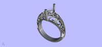 Antique Engangement Ring | 3D