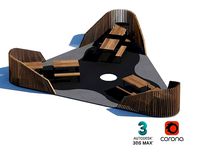 parametric wooden cafe