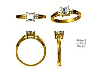 JCD Excellent princess cut ring jewellery jcd design | 3D