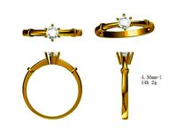 JCD Excellent solitaire ring jcd men ring | 3D