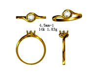 JCD Gemstone solitaire ring jewelry jcd | 3D
