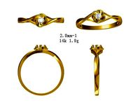 JCD Minimalist wavy band wedding ring jewelry jcd | 3D