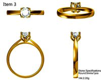 JCD Simple solitaire ring jewellery jcd design | 3D