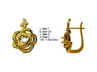 JCD Unique sunflower earrings jewelry jcd | 3D