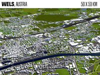 Wels Austria 50x50km