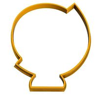 0063 Globe number 2 cookie cutter | 3D