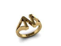 Jewelry Alphabet Ring N | 3D