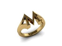 Jewelry Alphabet Ring M | 3D