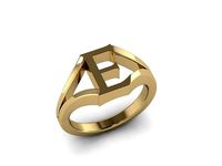 Jewelry Alphabet Ring E | 3D