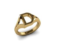 Jewelry Alphabet Ring D | 3D
