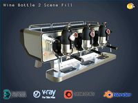 COFFEE MACHINE SANREMO OPERA ALUMINIUM PBR ESPRESSO 3D model