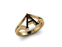 Jewelry Alphabet Ring A | 3D