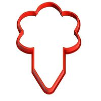 0052  Pencil with bow cookie cutter | 3D