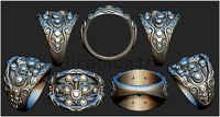 Diamond Royal Lily Ring | 3D