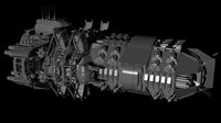 The spaceship Dreadnought MK2 3D model