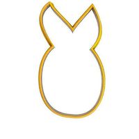 0017 Egg with rabbit ears cookie cutter | 3D