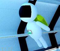 Astronaut helmet doll