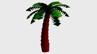 Low Poly Coconut Tree