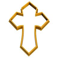 0010 The sharp cross ookie cutter Easter  | 3D