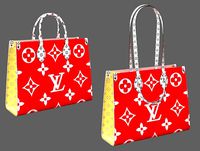 Louis Vuitton Bag Onthego Giant Monogram Red Pink
