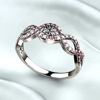 Pink Sapphires Gold Ring | 3D