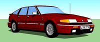 Low poly 80s-90s Fastback sedan
