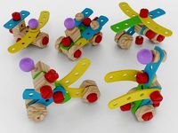 Wood Toy - newart toys - colecao gire e crie