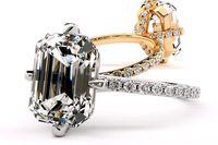 The Sutton Ring Emerald cut 10x8 mm | 3D