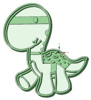 Dinosaurio 1 cookie cutter | 3D