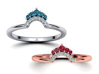 Match Band ring Rounded band ring Own design  | 3D