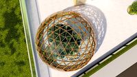 14m diameter dome greenhouse model and assembly drawing