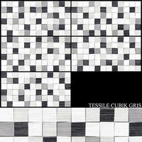 Keros Tessile Cubik Gris 250x500