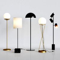 CB2 5 Floor Lamps Set 2