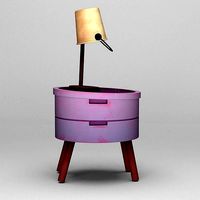 Round table kid storage