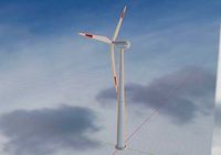 High Quality Eletric Wind Turbine 3D Model