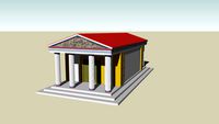 Amphriprostylus Greece Temple ( griekse Amphriprostylus tempel )