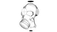 head with gasmask