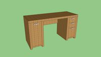 Oak Finish Chunky Desk.