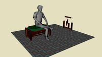 Arts and Crafts Style Cushioned Bench