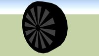 very low poly car wheel
