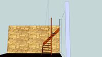 escalier 3/4 tournant