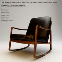 OLE WANSCHER 1960S TEAK ROCKING CHAIR