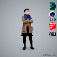 Asian Woman / Casual - CWom0104-HD2-O02P01-S - Ready-Posed 3D Human Model / Female Character (Still)