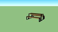 CHILLART BLACK STEEL in & out (Table 200x82x82) (Bench 200x42x47)