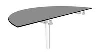 Mehes, meeting table halfround 160x80